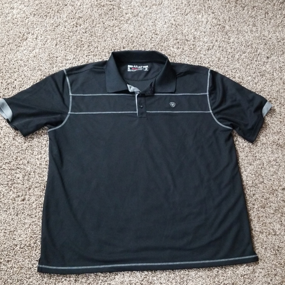 XL Black Ariat Heat Series Polo